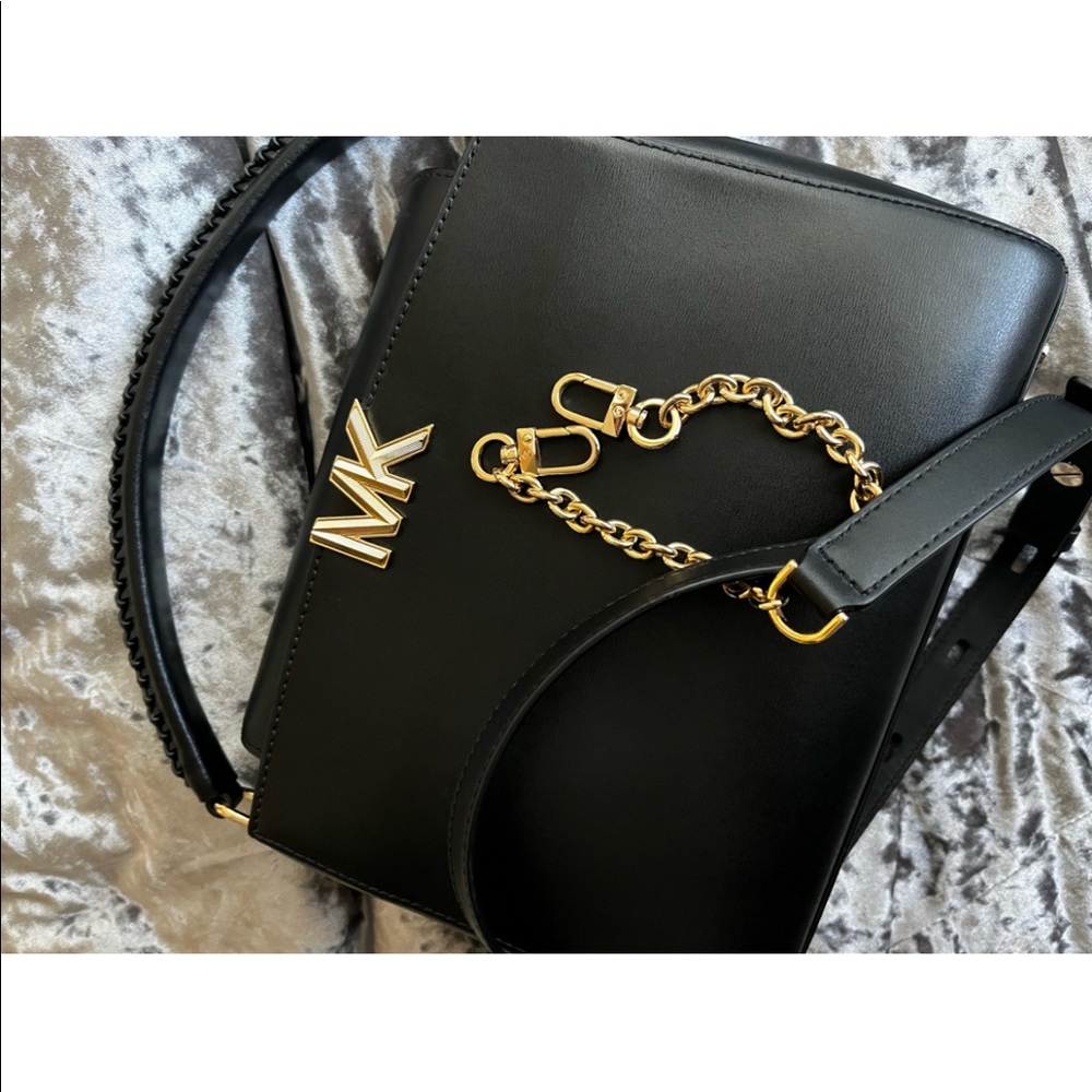 Michael Kors Karlie Medium Leather Satchel